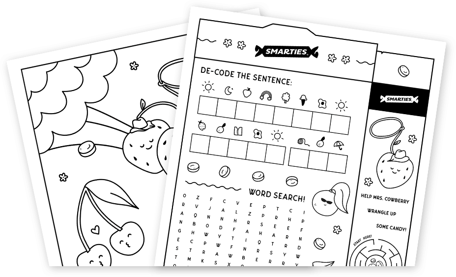 Kid's activity book pages